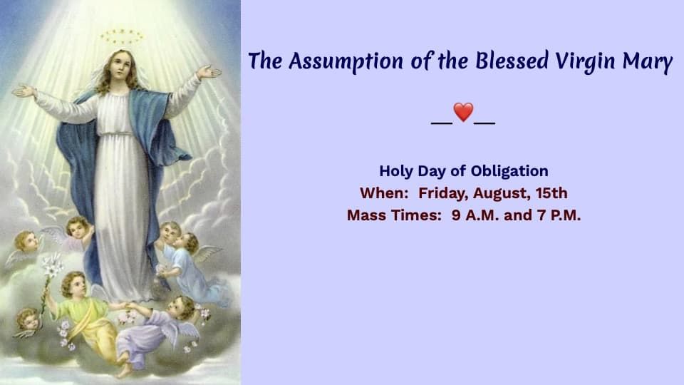 Assumption of the Blessed Virgin Mary Masses