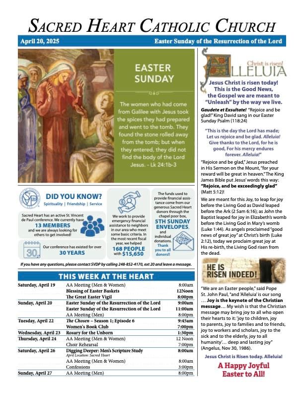 April 20th bulletin cover