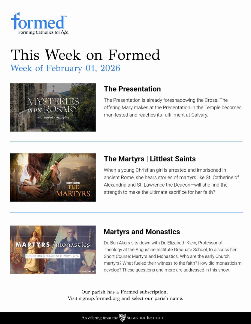 Formed's Picks of the Week