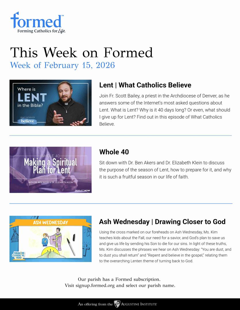 Formed's Picks of the Week