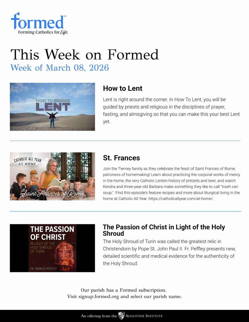 Formed's Picks of the Week