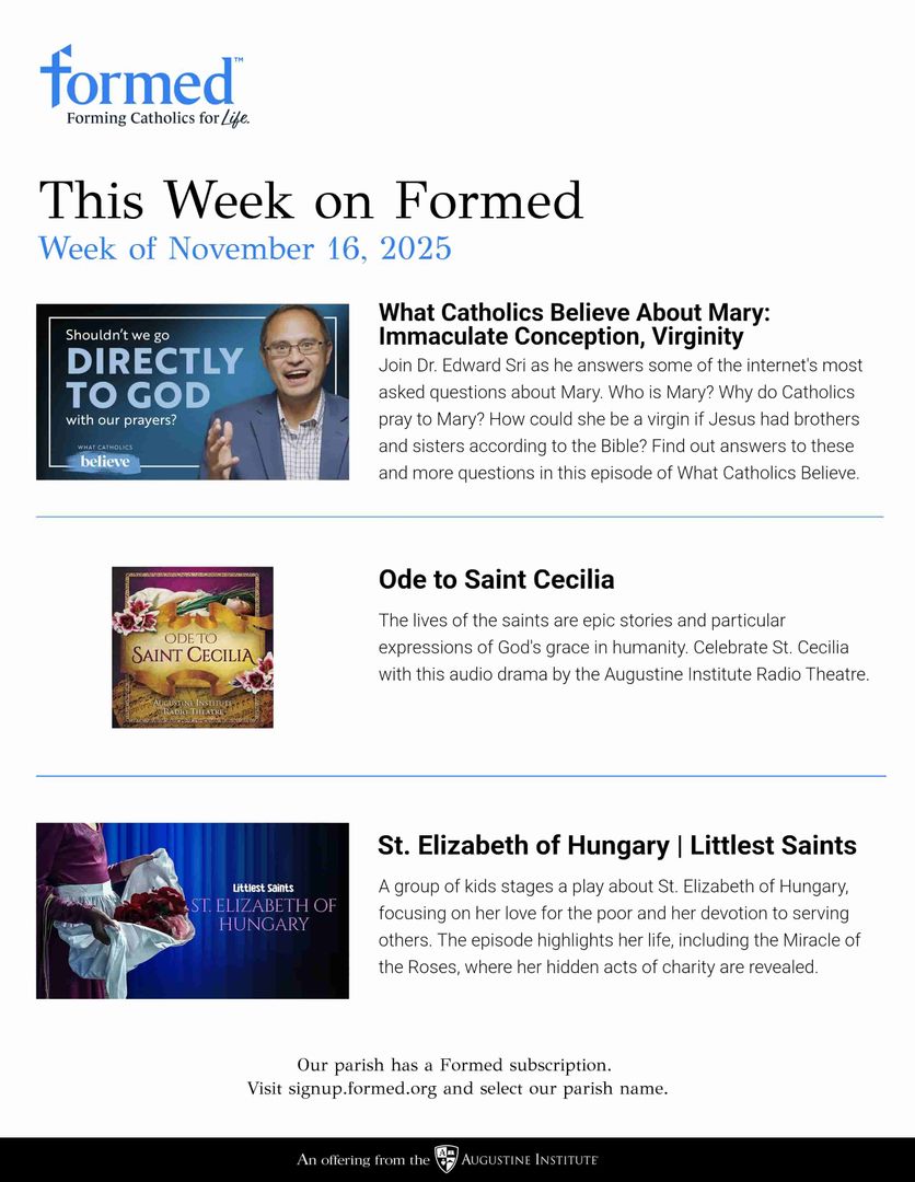 Formed's Picks of the Week