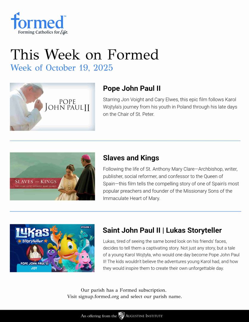 Formed's Picks of the Week