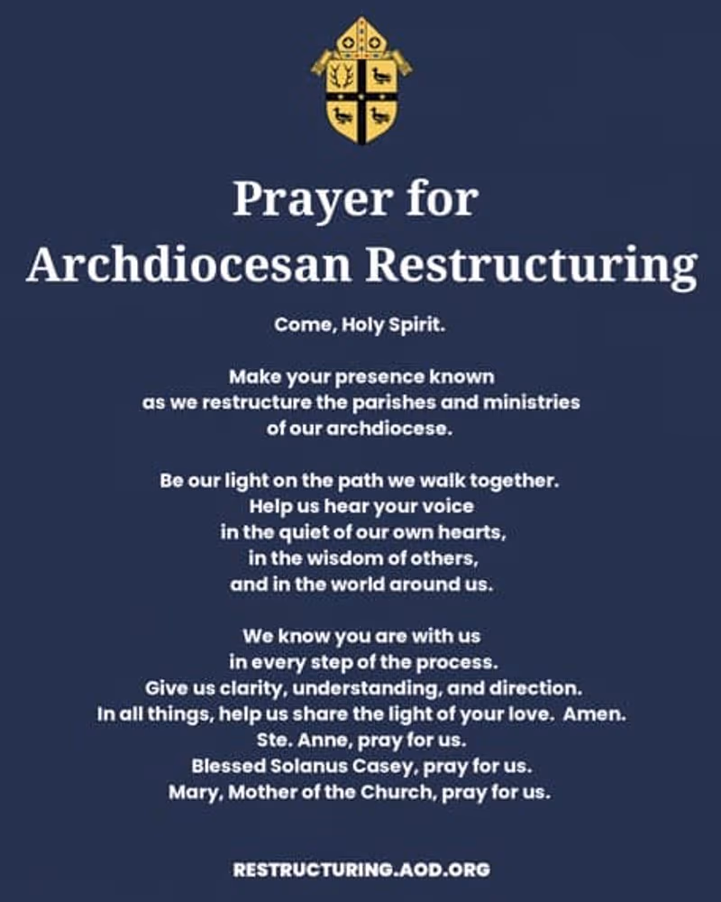 Prayer for Archdiocesan Restructuring