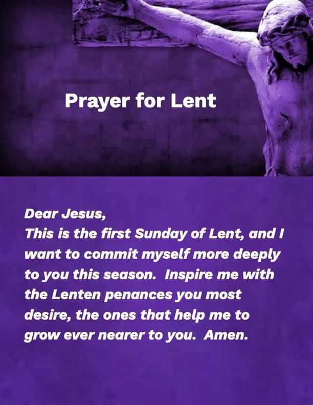 Prayer for the first week of Lent