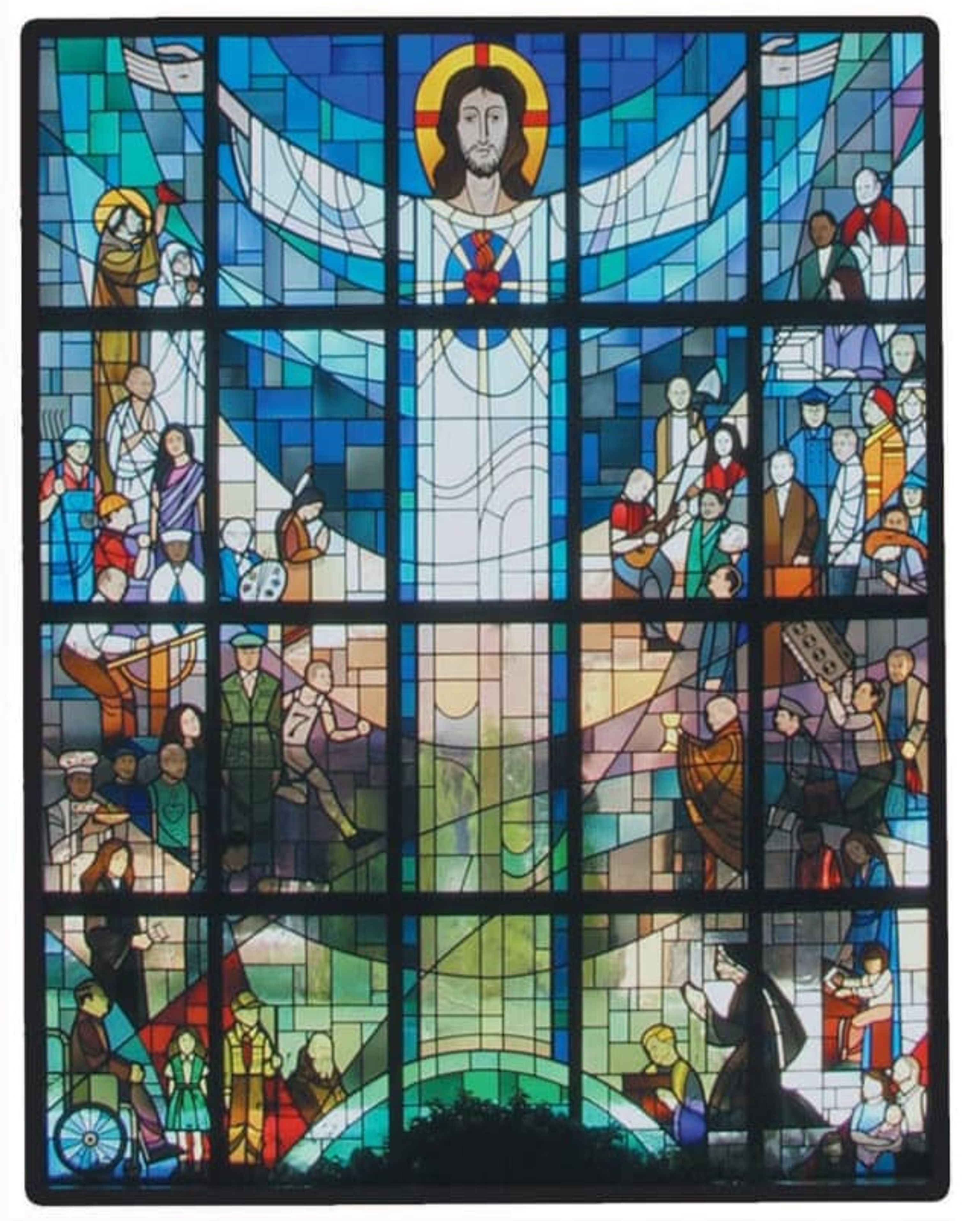 Stained glass within Sacred Heart Church