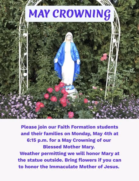Sacred Heart's May Crowning of Bless Mother Mary Statue