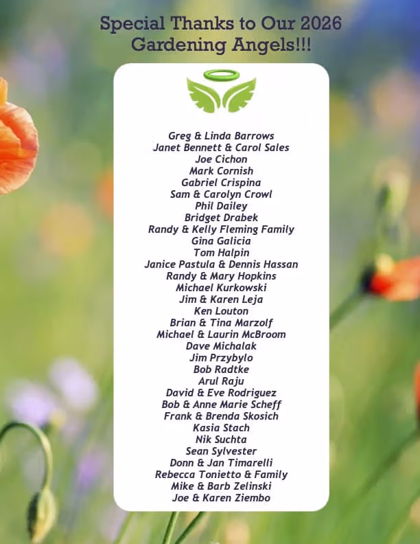 Sacred Heart Gardening Angels' Thank You Message