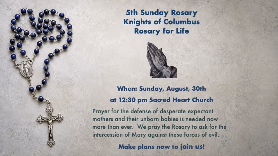 KOFC 5th Sunday Rosary for the Unborn