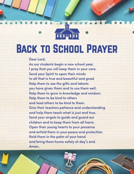 Back to School Prayer for Children