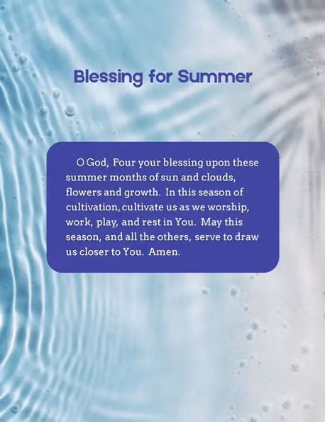 A Blessing for Summer
