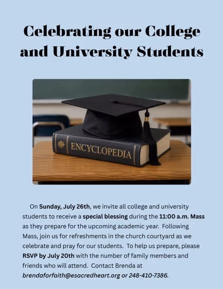 Blessing of College and University Students