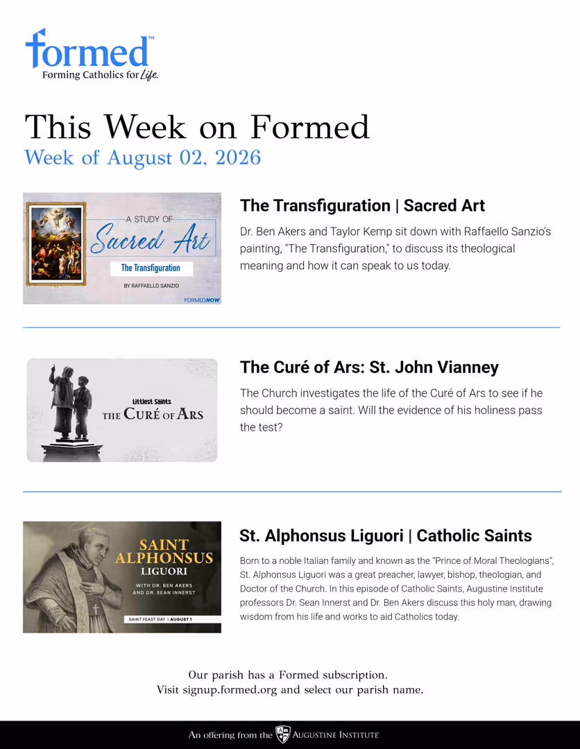 Formed's Picks of the Week