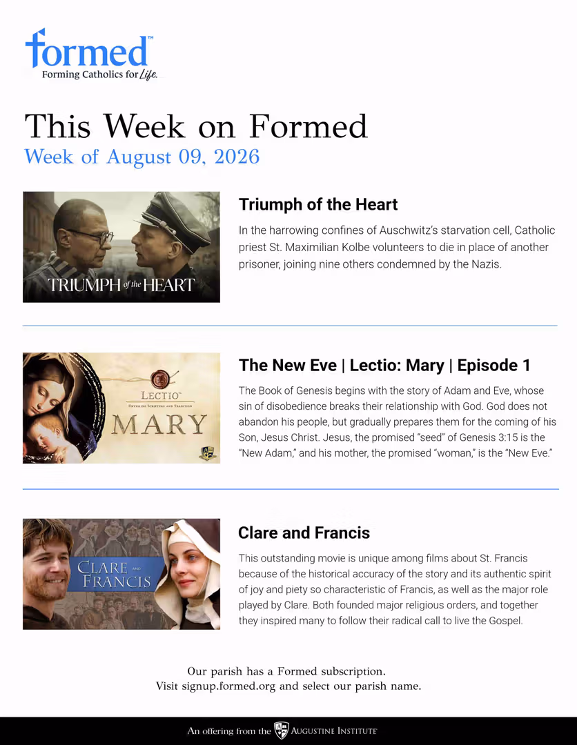 Formed's Picks of the Week