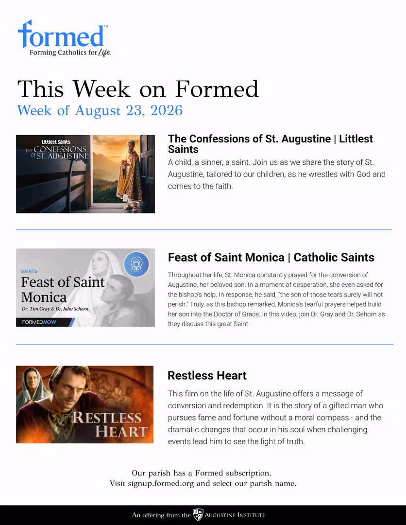 Formed's Picks of the Week