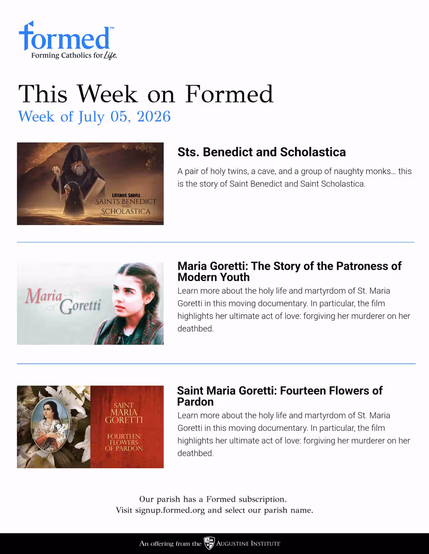 Formed's Picks of the Week