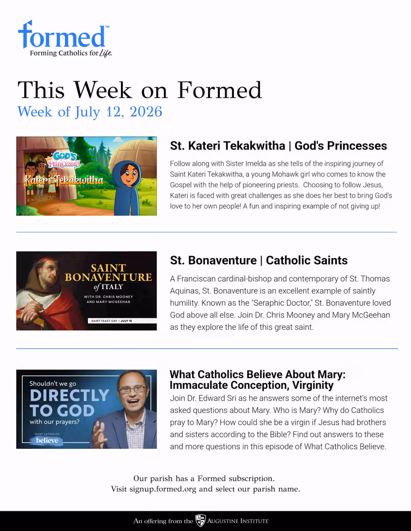 Formed's Picks of the Week