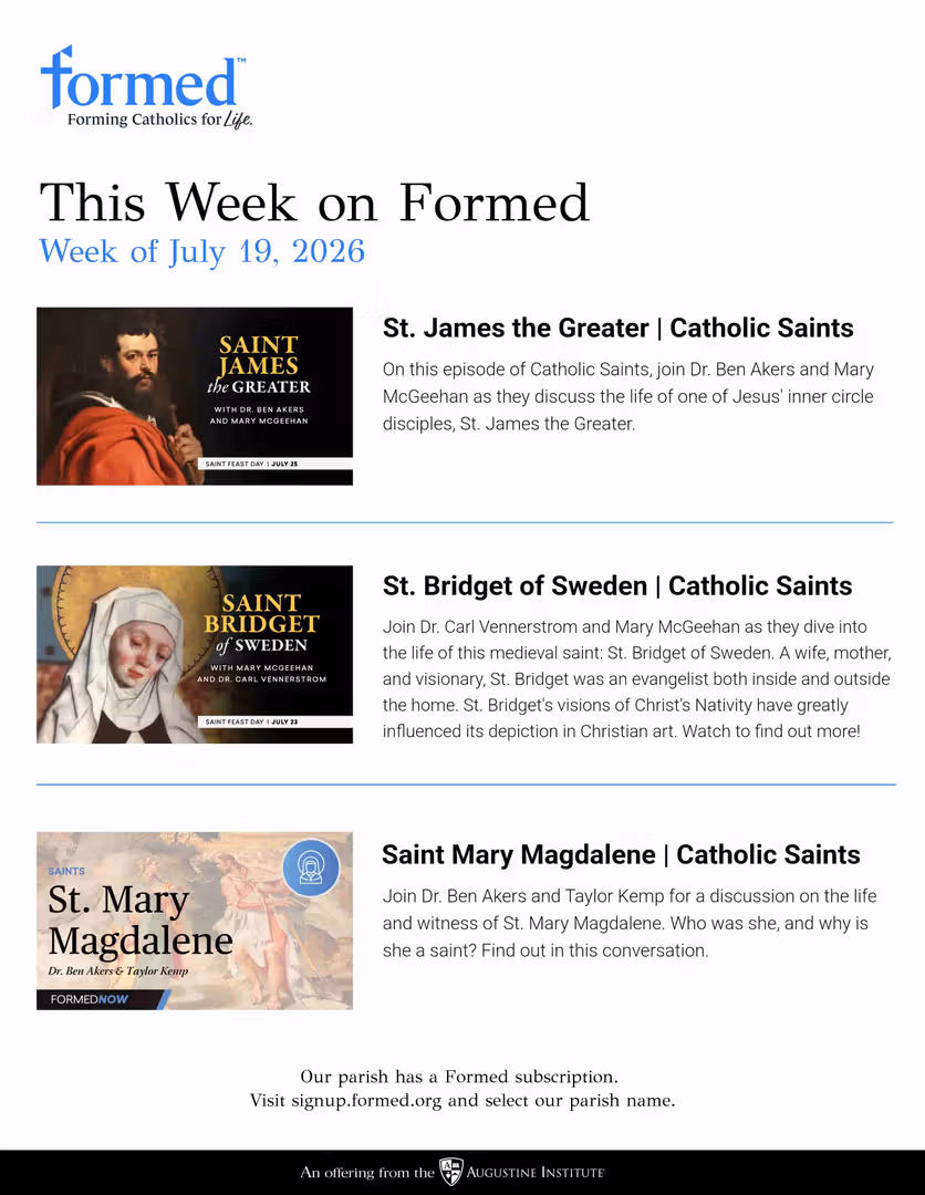 Formed's Picks of the Week