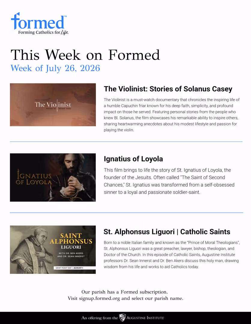 Formed's Picks of the Week