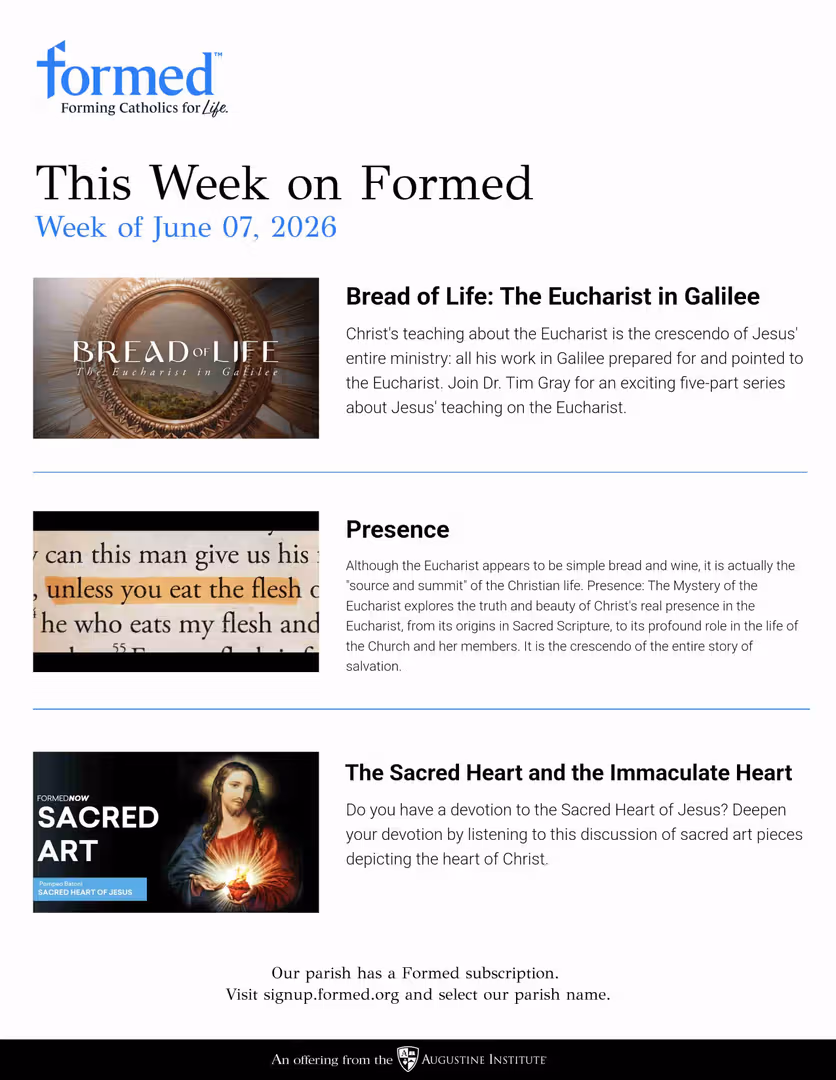 Formed's Picks of the Week
