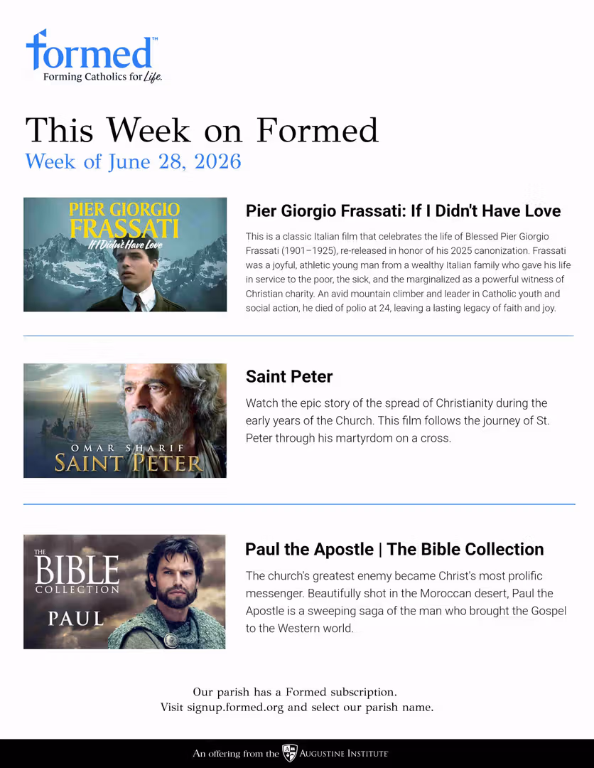 Formed's Picks of the Week
