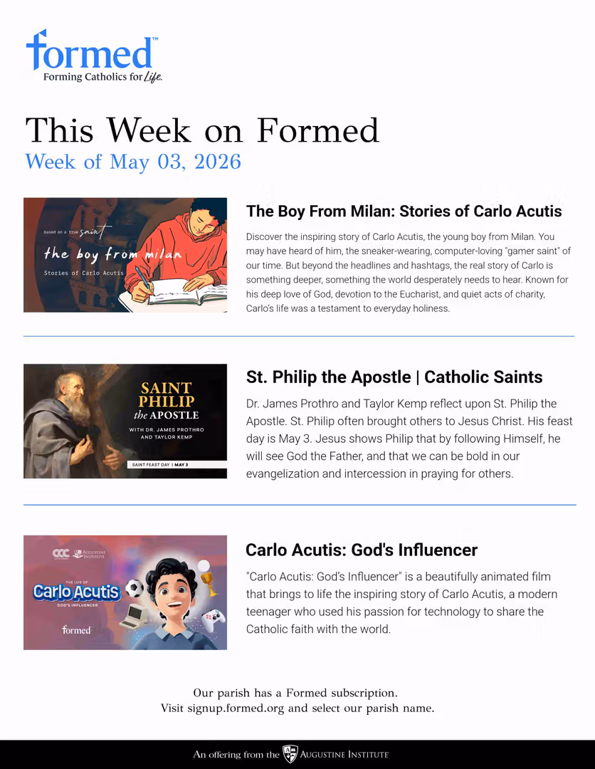 Formed's Picks of the Week