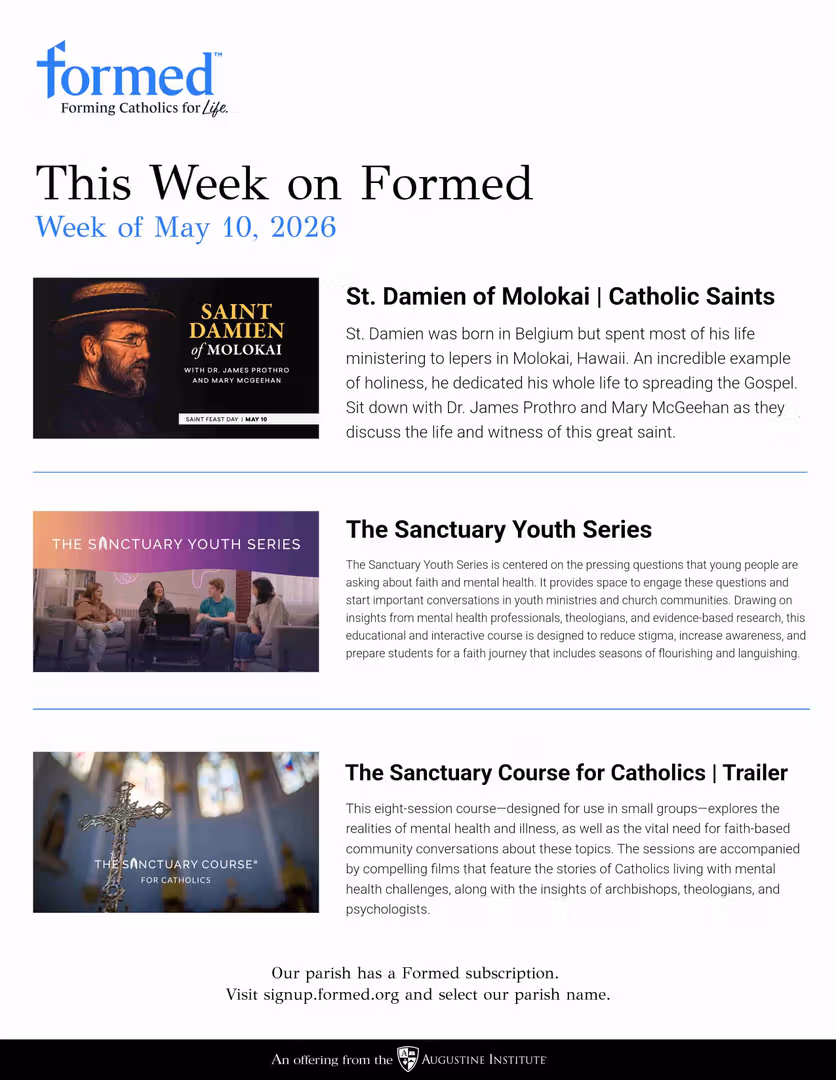 Formed's Picks of the Week
