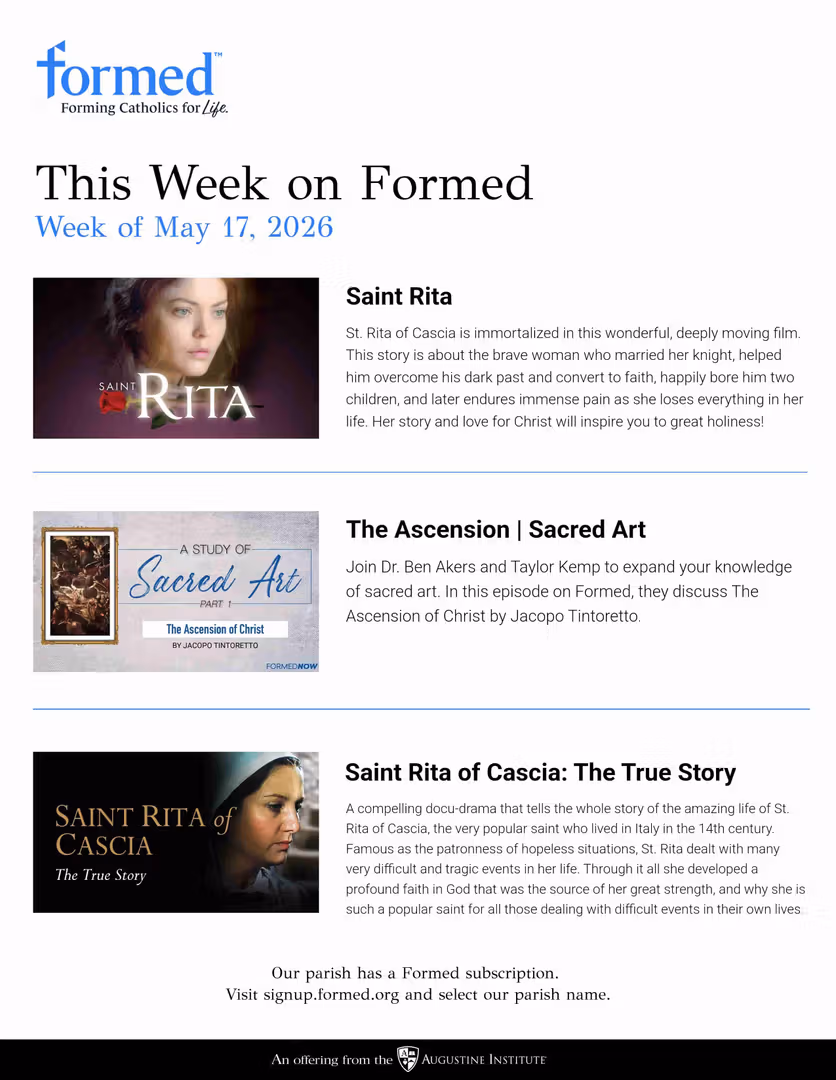 Formed's Picks of the Week