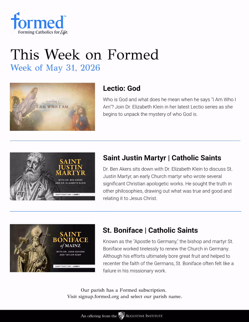 Formed's Picks of the Week