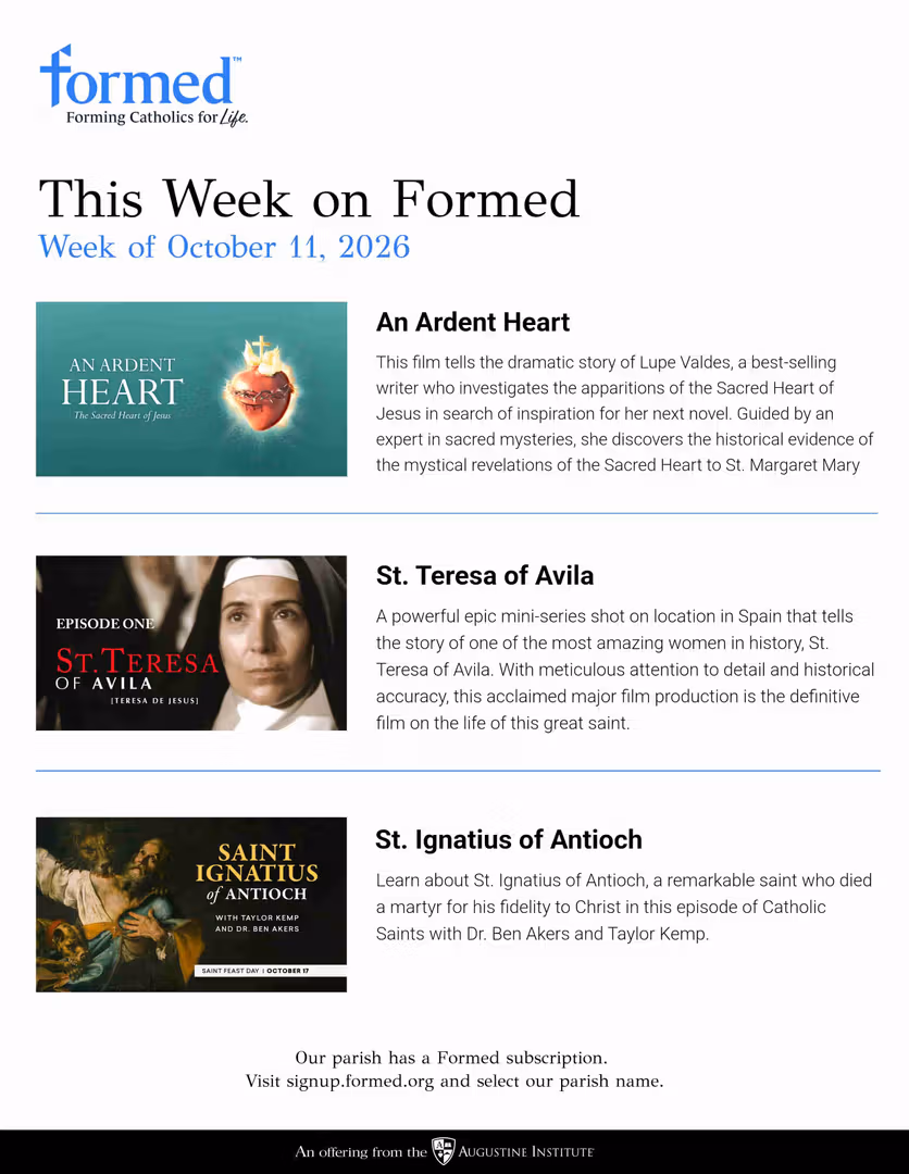 Formed's Picks of the Week