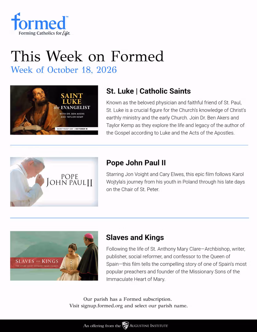 Formed's Picks of the Week