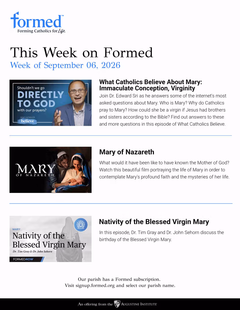 Formed's Picks of the Week