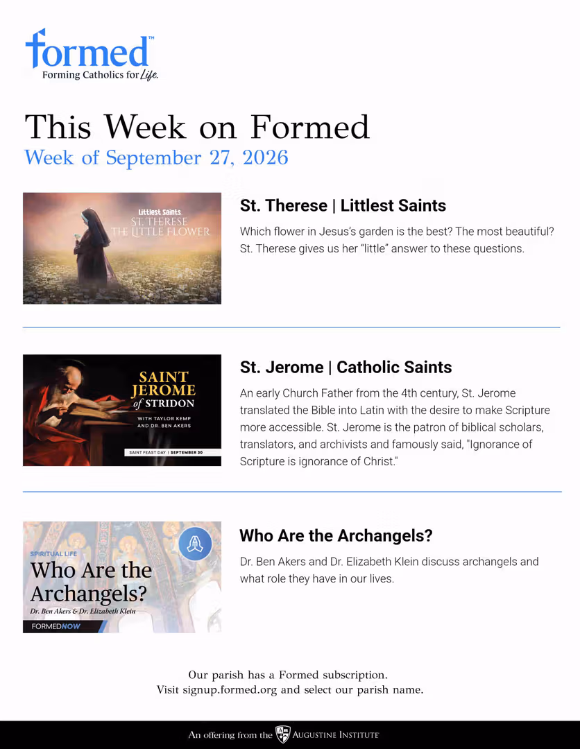 Formed's Picks of the Week