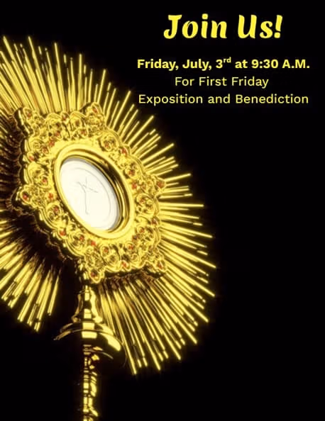 Sacred Heart's July Exposition and Benediction