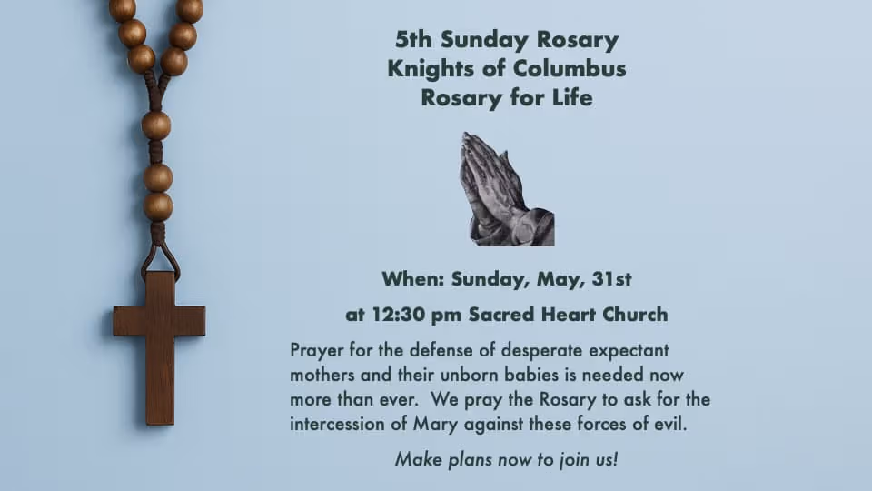 Knights of Columbus' 5th Sunday Rosary