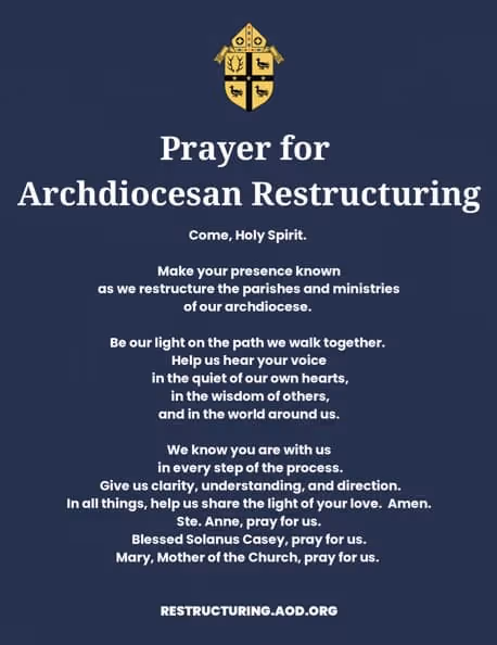 Prayer for Archdiocesan Restructuring