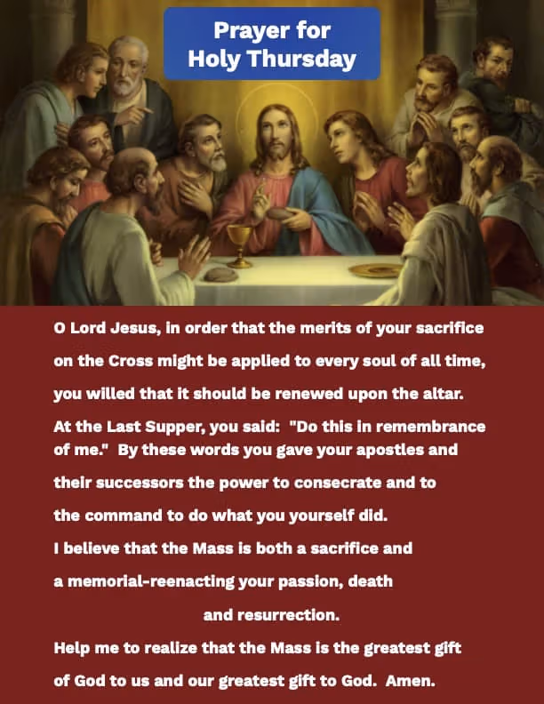 Prayer for Holy Thursday
