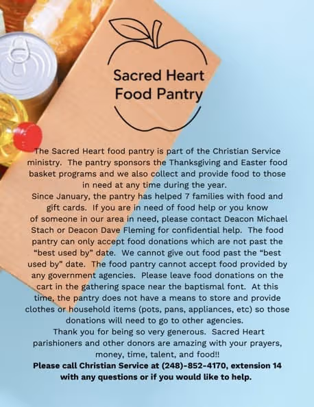 Sacred Heart's Food Pantry