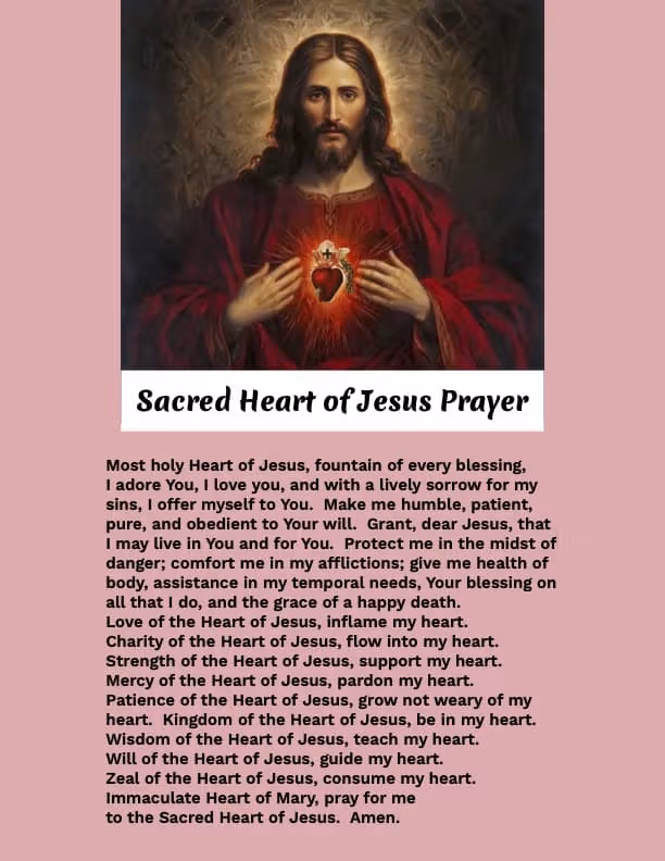 Sacred Heart of Jesus Prayer