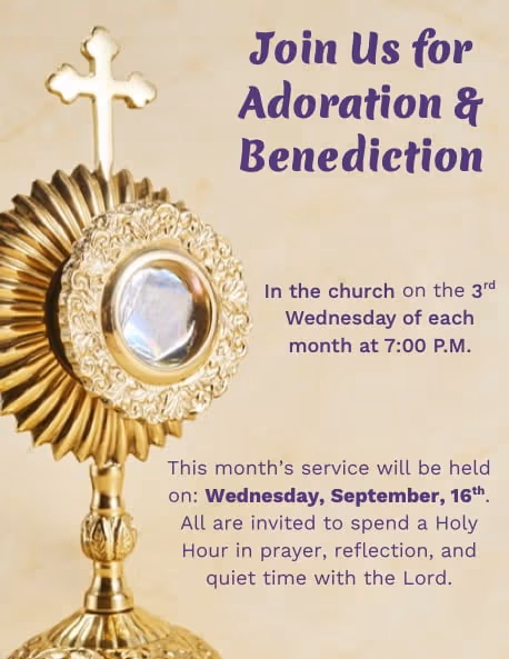 Sacred Heart's Holy Hour - Eucharist Adoration and Benediction