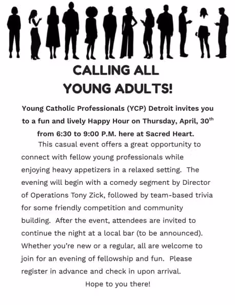 Young Catholic Professionals Event at Sacred Heart