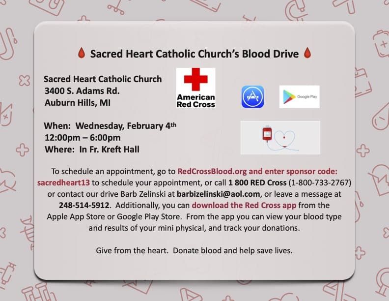 Sacred Heart's Winter Blood Drive - Help Save Lives Today!